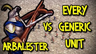 ARBALESTER vs EVERY GENERIC UNIT  AoE II Definitive Edition [upl. by Oznerol]