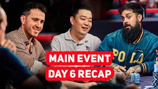 WSOP Main Event Day 6 Highlights The Downfall of Koray Aldemir Aaron Zhang amp Alejandro Lococo [upl. by Aksel]