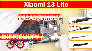 Xiaomi 13 Lite 2210129SG Disassembly in detail Take apart [upl. by Sedecram]