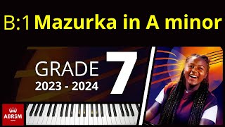 ABRSM Grade 7 Piano 2023  Mazurka in A minor Op 68 No 2 Chopin [upl. by Sleinad215]