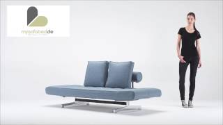 GHIA Schlafsofa  Daybed von Innovation  Mixed Dance Lightblue 525  mysofabedde [upl. by Anauqat475]