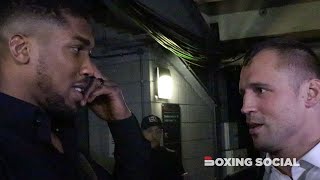 quotBETTER WE FIGHT IN THE RING NOT AT HOMEquot Anthony Joshua amp Mairis Briedis Share Touching Moment [upl. by Tiffanle]