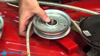 How to Replace the Deck Idler Pulley on a TroyBilt Pony Lawn Tractor Part  75604129B [upl. by Yrreb]