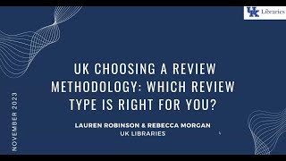 Choosing a Review Methodology Which Review Type is Right for You [upl. by Pearson102]