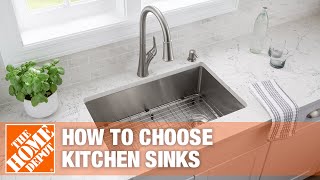 Types of Kitchen Sinks  The Home Depot [upl. by Sessler]