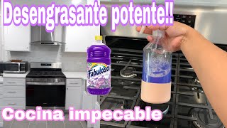 💙 LO MEJOR PARA LIMPIAR TU ESTUFA GRASOSA GABINETES COCINA como limpiar la cocina facil y rapido [upl. by Dyan]