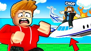 ROBLOX CHOP AND FROSTY PLAY AIRPLANE STORY PART 3 [upl. by Nasah]