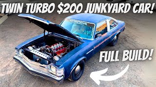 Junkyard To Twin Turbo LS  Full Build In 10 Minutes [upl. by Wesley73]