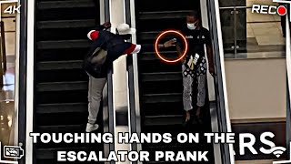 TOUCHING HANDS ON THE ESCALATOR PRANK IN SOUTH AFRICA  PART 1 [upl. by Symons979]