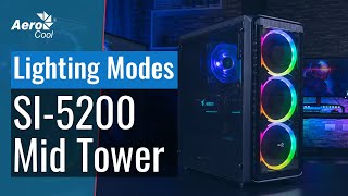 AeroCool SI5200 RGB Mid Tower Case  14 Lighting Modes [upl. by Dnomayd]