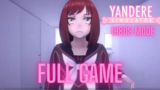 Yandere Simulator 1980s Mode Full Game Walkthrough 60fps [upl. by Graves]