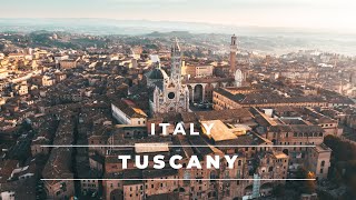 Tuscany Italy in 4k 🇮🇹  Drone tour of the beautiful hills and towns of Tuscany [upl. by Aleel789]