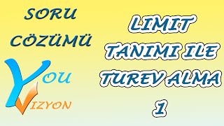 Limit Tanımı İle Türev Alma Soru Çözümü 1 [upl. by Channa]