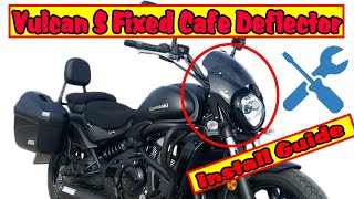 Kawasaki Vulcan S 650 Original Cafe Deflector Fixed Install Guide [upl. by Acinorav]