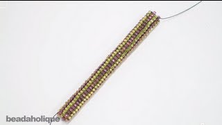 How to Do Tubular Even Count Peyote Stitch Bead Weaving [upl. by Nevram]