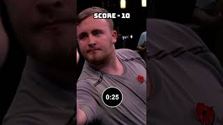 Luke Littler INSANE Bullseye Challenge 🔥 darts shorts lukelittler [upl. by Ddet236]