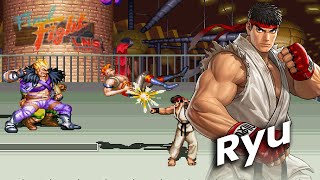 RYU VS SLICE  CADILLAC AND DINOSAURS  GAMEPLAY  cadillacsanddinosaurs openbor sf6 [upl. by Auhsaj]