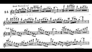 N Paganini  Caprice for Solo Flute Op1 No24 w Score [upl. by Bridge]