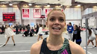 Anna Camp Bennett After Running 42713 To Win Mile At BU Terrier Classic [upl. by Quinlan]