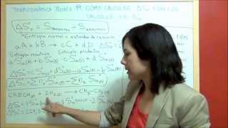 TERMODINAMICA TEORIA 19 1 Calcular entropía de reacción a partir de entropías molares estándar [upl. by Ibmat]