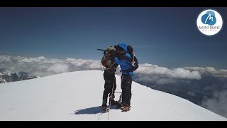 Mont Blanc Ascent with Mont Blanc Guides  Alone on the Top [upl. by Olegnalehcim]