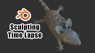 Hanging Opossum  Sculpting Time Lapse [upl. by Allsun]