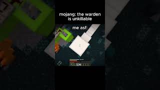 warden moment funny minecraft gaming [upl. by Seligmann]