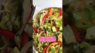 Chicken Fajita Pasta with Avocado shorts [upl. by Xirdnek869]