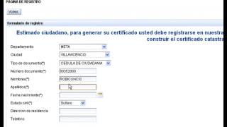 TUTORIAL CERTIFICADO CATASTRAL EN LÍNEA Registro [upl. by Cirederf]