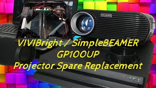 Replacing LED Bulb of Projector ViviBright SimpleBeamer GP100UPDisassembling [upl. by Kilah932]