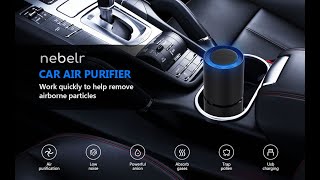 Nebelr Car Air Purifier Ionizer  10 Million Negative Ions  Kills 999 Viruses carairpurifier [upl. by Yltnerb]