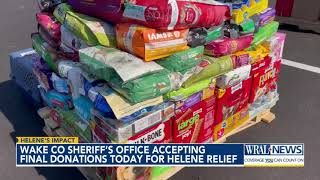 Wake County Sheriffs Office donation drive for Helene victims enters final day [upl. by Enitsirk]