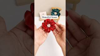 ribbon Unique flower making tutorial shorts youtubeshorts ytshorts diy [upl. by Hali]