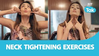 Neck Tightening Exercises  Double Chin  Neck Exercises  Fit Tak [upl. by Baumann]