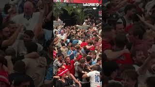 🥳 England Fans Go WILD After Jude Bellinghams 95th Minute Bicycle Kick Equaliser Against Slovakia [upl. by Naerda981]