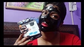 Charcoal peel off mask review  live demo blackheads removal of marks in Hindi [upl. by Ginger]