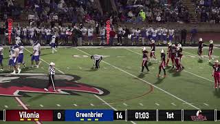 FOOTBALL Vilonia Eagles VS Greenbrier Panthers  11824 [upl. by Lorena]