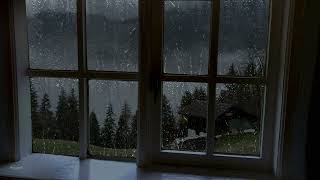 Rain Storm amp Thunder on Window Sounds for Sleeping  Help Study PTSD Insomnia Tinnitus [upl. by Ardell600]