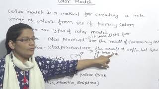 Color Model in Computer Graphics in Hindi Lec64 [upl. by Egreog152]