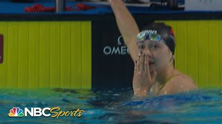 Siobhan Haughey with huge upset over Simone Manuel in 100m free  NBC Sports [upl. by Victor]