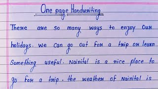 english mein writing kaise likhen  how to write english writing page  1 page writing english tips [upl. by Atnahsa]