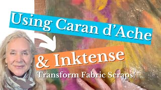 Transform Fabric using Caran dAche amp Inktense Markers Creative Techniques for Textile Art [upl. by Parnell]