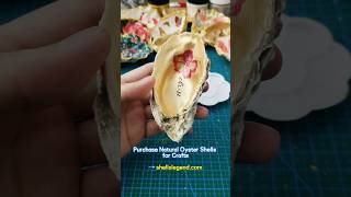 Oyster Shell and Floral Tattoo Sticker Craft oystershelldecor shellcraft beachdecor seashellart [upl. by Martina32]