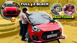 Finally Full ZBLACK Swift Sportz 😍  REACTIONS Swift GTSPORTS 🔥  Harshit Vlogs [upl. by Oinegue378]