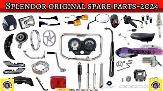 Splendor original spare parts prize list 2024  Hero Honda  all parts hero honda mechanic life [upl. by Doowron]