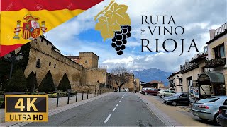 DRIVING on the RIOJA WINE ROUTE La RiojaBasque Country SPAIN I 4K 60fps [upl. by Ras]