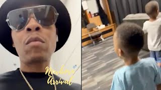 New Editions Ron Devoe Takes The Twins Backstage Before Daddys Florida Concert 🎤 [upl. by Shuping]