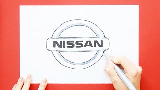 How to draw Nissan Logo [upl. by Cleary]