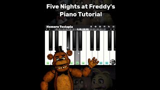 Five Nights at Freddys Song Piano Tutorial [upl. by Haiasi]