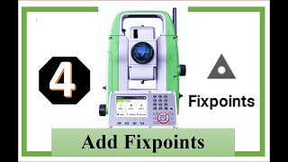 Leica TS07 Add Fixpointsاضافة النقاط الى ملفات العمل يدويا [upl. by Lerret]